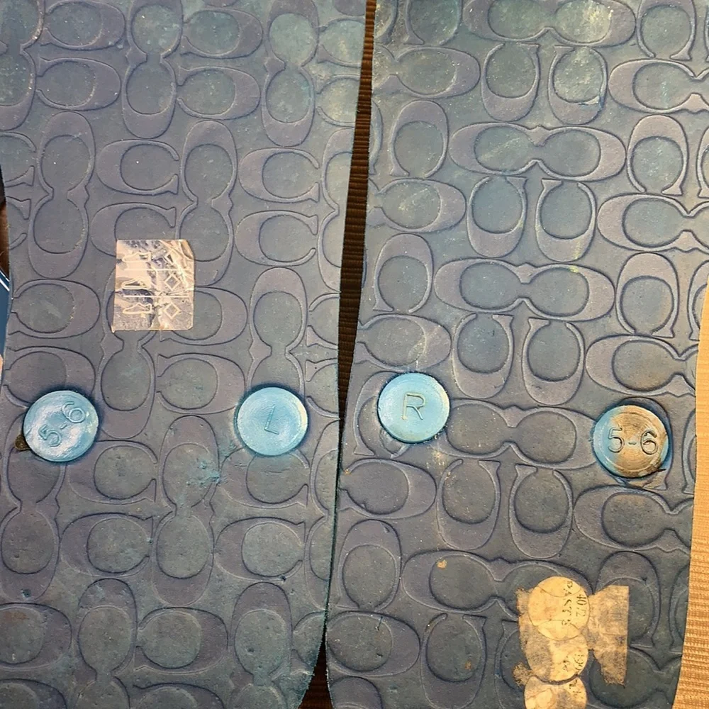 Coach star flip-flops worn once (partial tags)